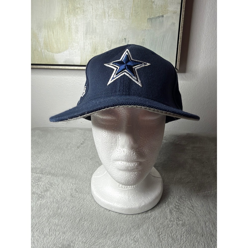 New Era Fitted Hat Men 7 1/4 Navy Dallas Cowboys 50th Anniversary 59FIFTY